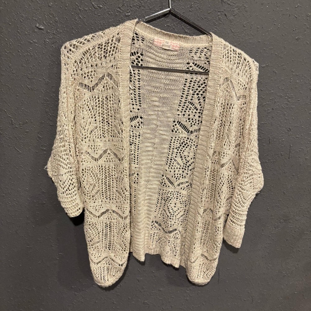 Women's Pink Republic Open-Knit Cardigan